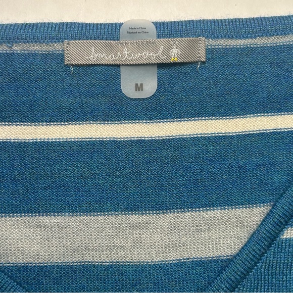 Smartwool Women's Split Stripe Sweater, V Neck, Medium, Merino Wool Blend - Picture 3 of 8